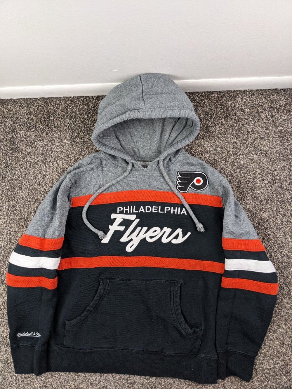 2022 Philadelphia Flyers Hoodie Mitchell & Ness Sweatshirt Mens Medium